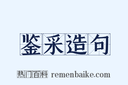 鉴采造句是什么意思的图片
